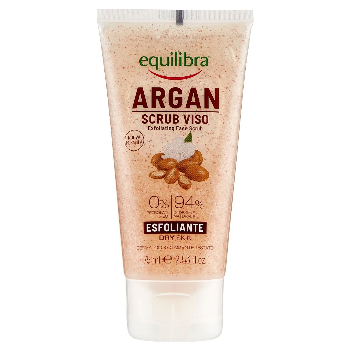 equilibra argan scrub viso esfoliante 75 ml