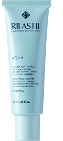 Rilastil Aqua Crema Optimale Idratante Viso Pelle Normale a Secca 50 ml