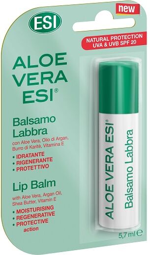 Esi Aloe Vera Protezione 20 Balsamo Idratante Labbra 1 Stick 5,7 ml