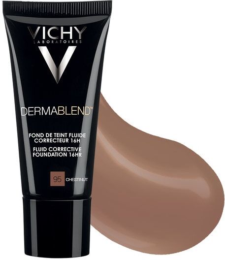 Vichy Dermablend Fondotinta Fluido Correttore 16h 95 Nocciola 30 ml