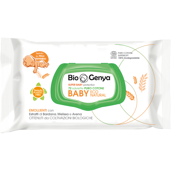 biogenya salviette baby eco natural 72 pezzi