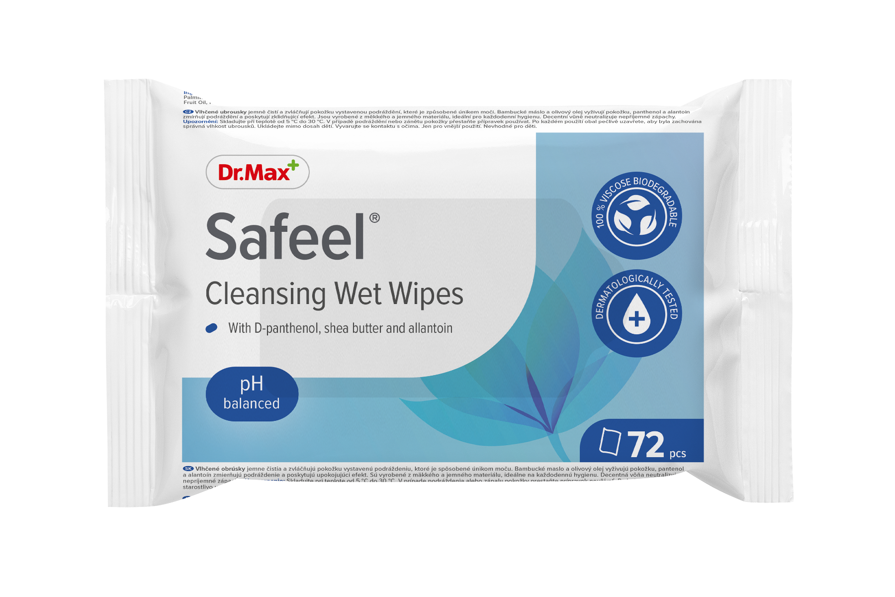 Dr.Max Safeel Wet Wipes 72 Pezzi