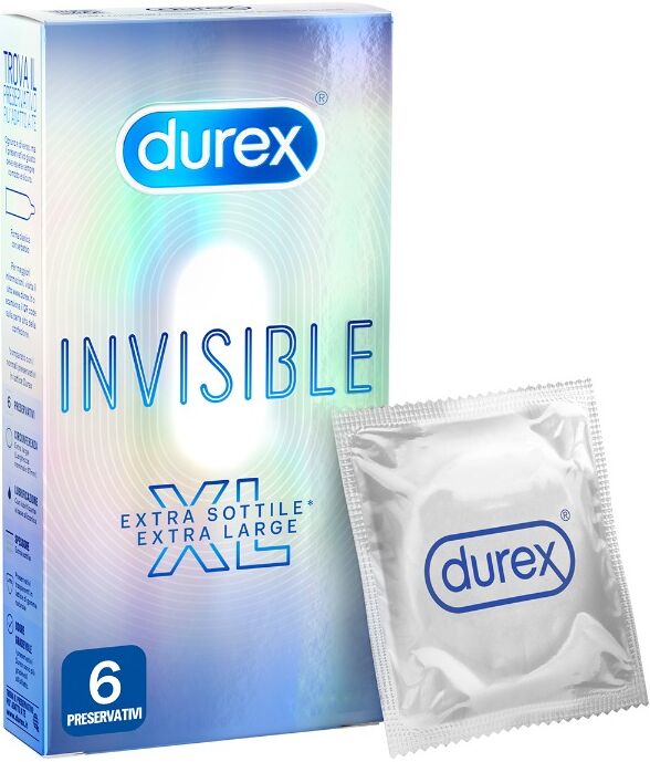 Durex Invisibile XL Extra Sottili Extra Large 6 Profilattici