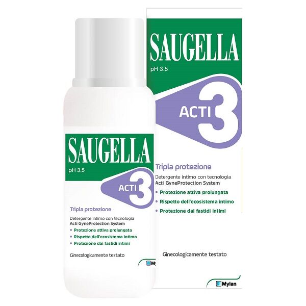 saugella acti3 detergente intimo tripla protezione 250 ml