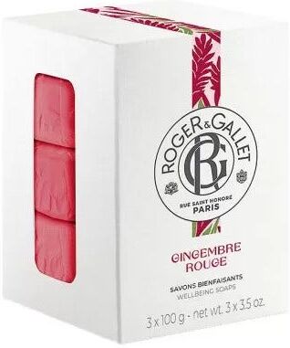 roger & gallet r&g gingembre rouge box saponetta 3 pezzi 100 g