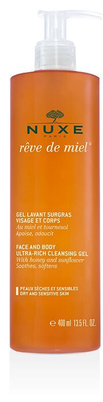 nuxe rêve de miel gel doccia viso e corpo 400 ml