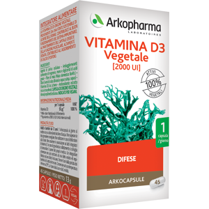 Arkopharma Vitamina D3 Vegetale Integratore 45 Capsule