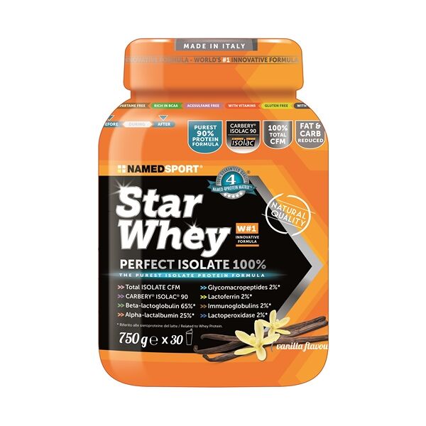 named sport star whey isolate vaniglia integratore proteico 750 g