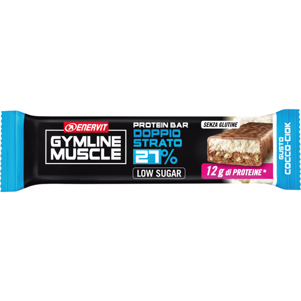 enervit gymline muscle protein bar 27% doppio strato cocco-ciok 1 pezzo