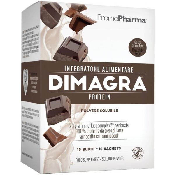 promopharma dimagra protein cioccolato 10 buste