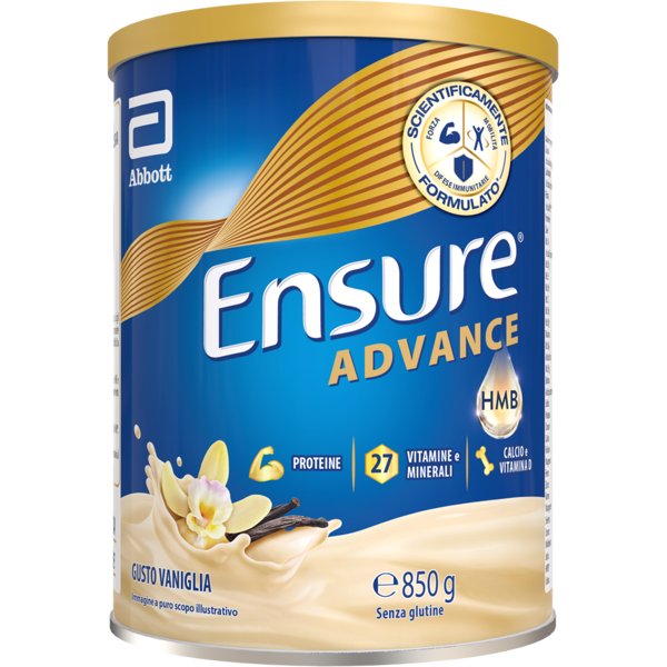 ensure abbott  advance vaniglia 850 g