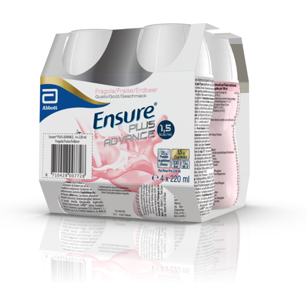 ensure abbott  plus advance fragola 4x220ml