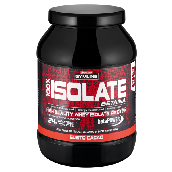 enervit gymline muscle 100% whey protein isolate cacao integratore proteico 900