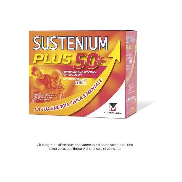 sustenium plus 50+ integratore per energia fisica e mentale 16 bustine