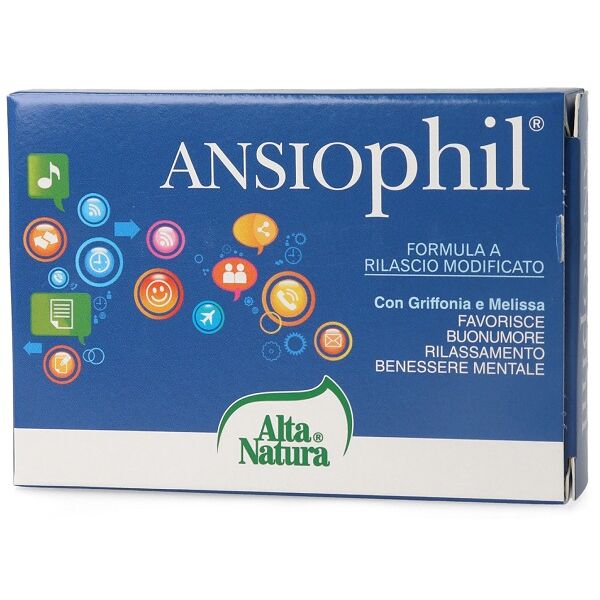 alta natura ansiophil integratore per disturbi dell'ansia e dello stress 15 comp