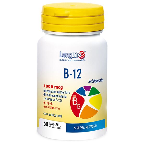 long life longlife b12 1000 mcg 60 tavolette sublinguali