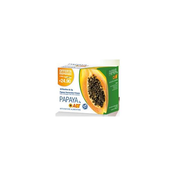 f&f papaya act integratore metabolismo energetico 30 bustine