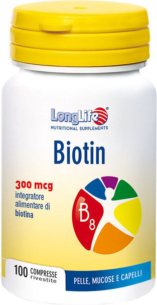 long life longlife biotin 300 mcg 100 compresse