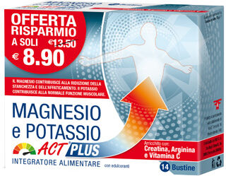 f&f magnesio potassio act plus integratore di sali minerali 14 bustine