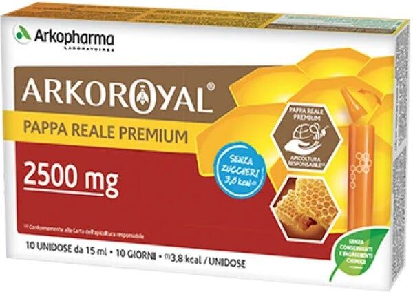 arkopharma arkoroyal pappa reale premium 2500 mg 10 flaconcini