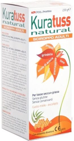 pool pharma kuratuss natural sciroppo tosse adulti integratore tosse secca e grassa 234 g