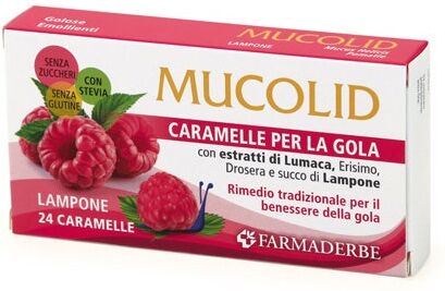 farmaderbe mucolid lumaca&lampone 24 caramelle