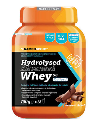 named sport hydrolysed advanced whey delicious chocolate integratore proteico 75