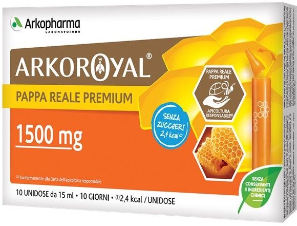 arkopharma arkoroyal pappa reale 1500 mg 10 flaconcini