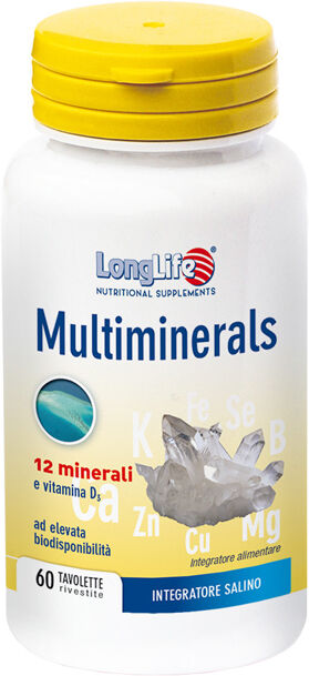 long life longlife multimineral integratore sali minerali 60 tavolette