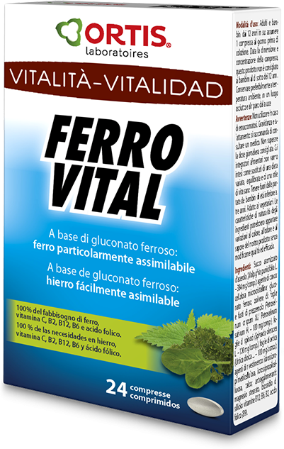 ortis laboratoires ferro vital plus integratore di ferro 24 compresse