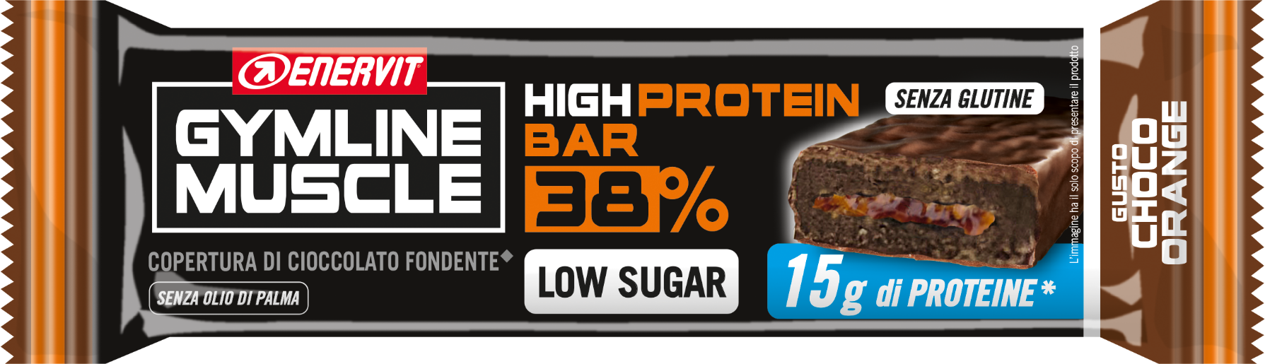 enervit gymline protein bar 38% barretta cioccolato-arancia 40 g