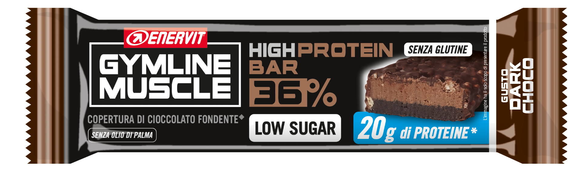 enervit gymline protein bar 36% barretta dark chocolate 55 g