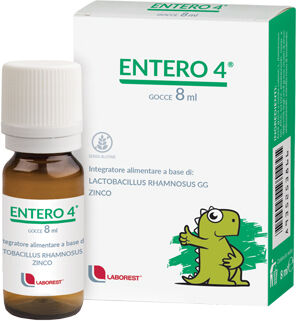 Laborest Entero 4 Gocce Integratore di Probiotici 8 ml + Siringa Dosatrice