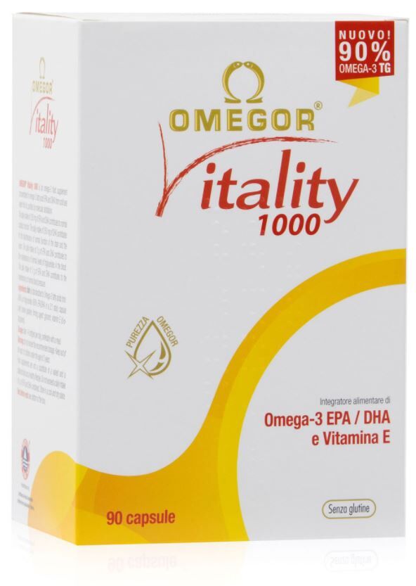 Omegor Vitality 1000 Integratore Omega3 EPA DHA 90 Capsule Molli