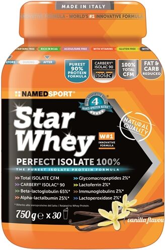 Named Sport Star Whey Isolate Vaniglia Integratore Proteico 750 g