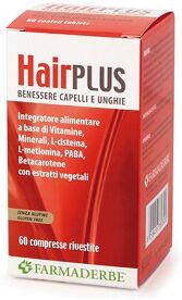 Farmaderbe Hair Plus Integratore Capelli Unghie 60 Compresse