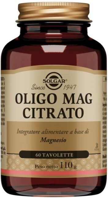 Solgar Oligo Mag Citrato Integratore di Magnesio 60 Tavolette