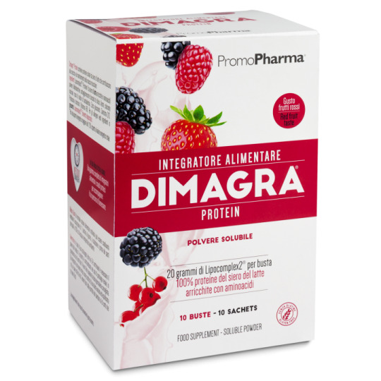 Promopharma Dimagra Protein Red Fruit 10 Bustine