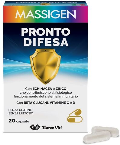 Marco Viti Massigen Pronto Difesa Integratore Supporto Difese Immunitarie 20 Capsule