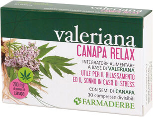 Farmaderbe Valeriana Canapa Relax 30 Compresse