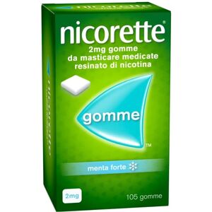 Nicorette 2 mg Gusto Menta Forte 105 Gomme Masticabili