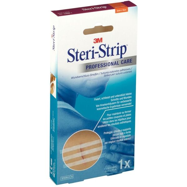 3m steristrip cerotto sterile per sutura piccole ferite 6x100 mm 10 pezzi