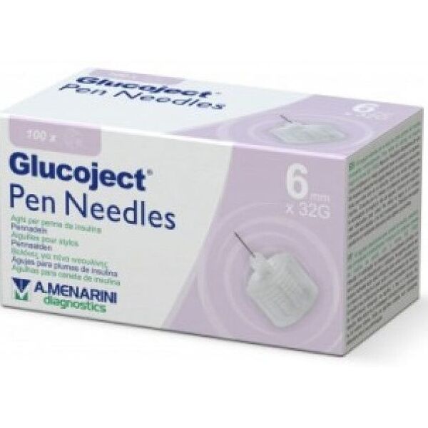 glucoject ago glucoject pen needles aghi per penna da insulina 32g 6 mm