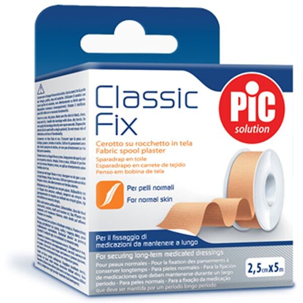 pic classic fix cerotto su rocchetto in tela 2,5 cm x 5 m