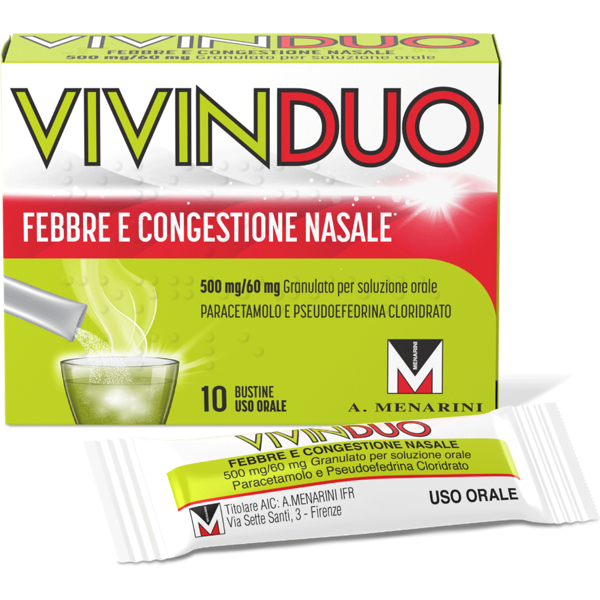 vivin duo febbre congestione nasale 10 bustine