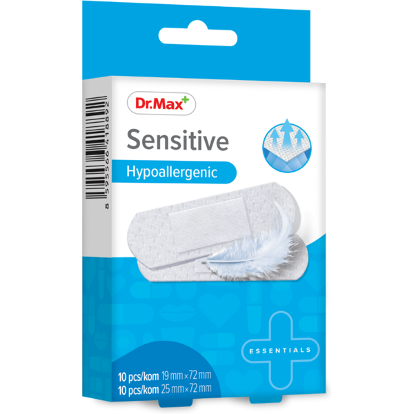 dr.max sensitive hypoallergenic 19 x 72 mm, 25 x 72 mm 20 pezzi