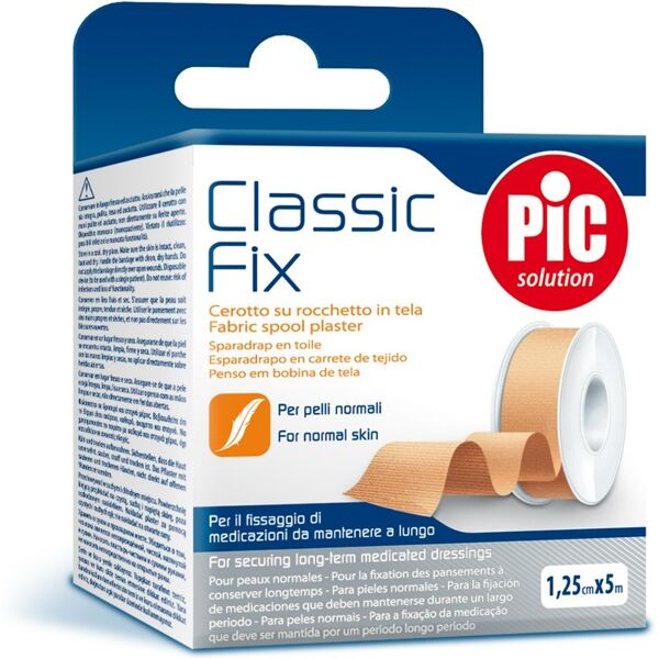 pic classic fix cerotto su rocchetto in tela 1,25 cm x 5 m