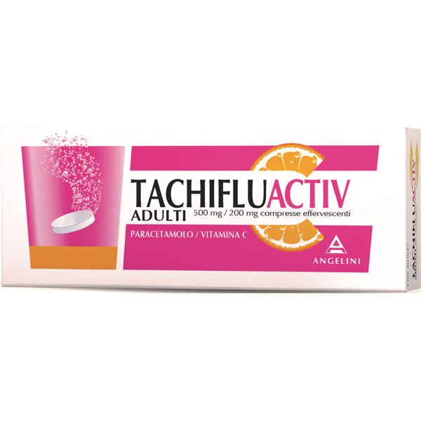tachipirina tachifluactiv adulti 500+200 mg 12 compresse effervescenti
