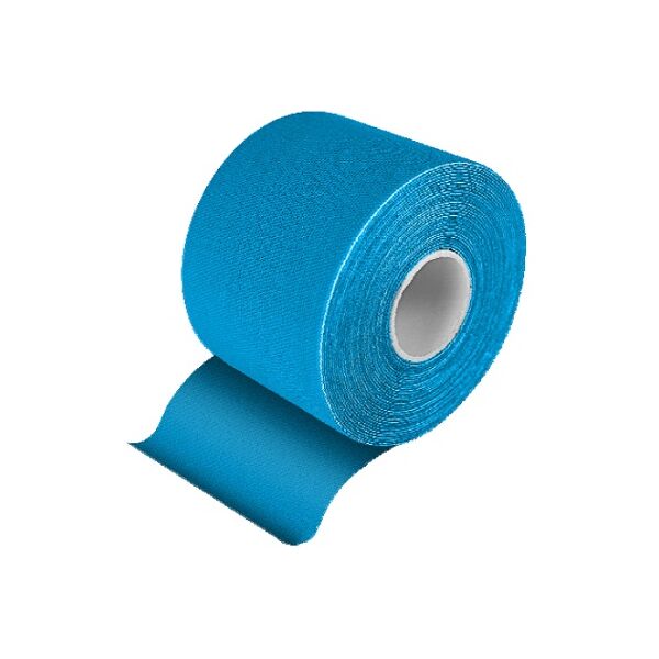 farmacare kinesiotaping benda adesiva elastica blu in cotone m 5x5 cm