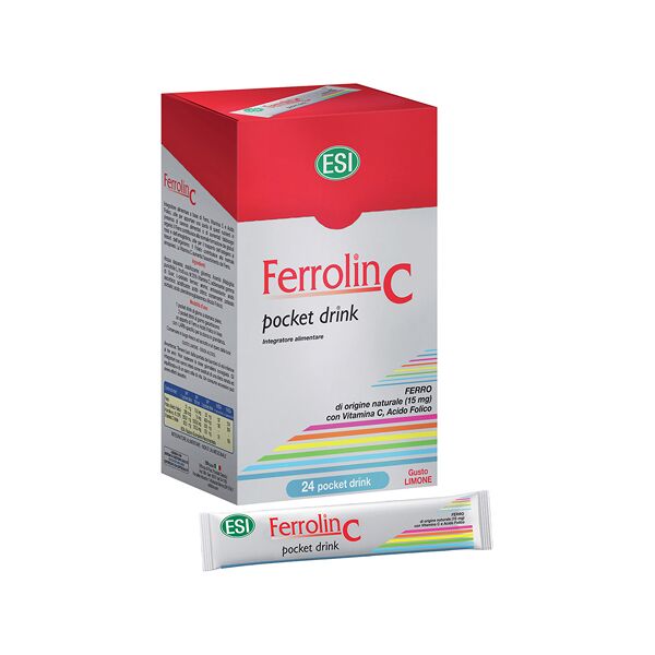 esi ferrolin c pocket drink integratore ferro 24 bustine